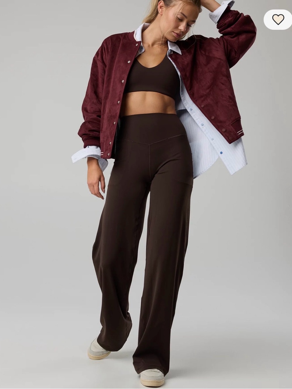 Offline by Aerie Real Me XTRA high waisted trouser and longline sports bra set